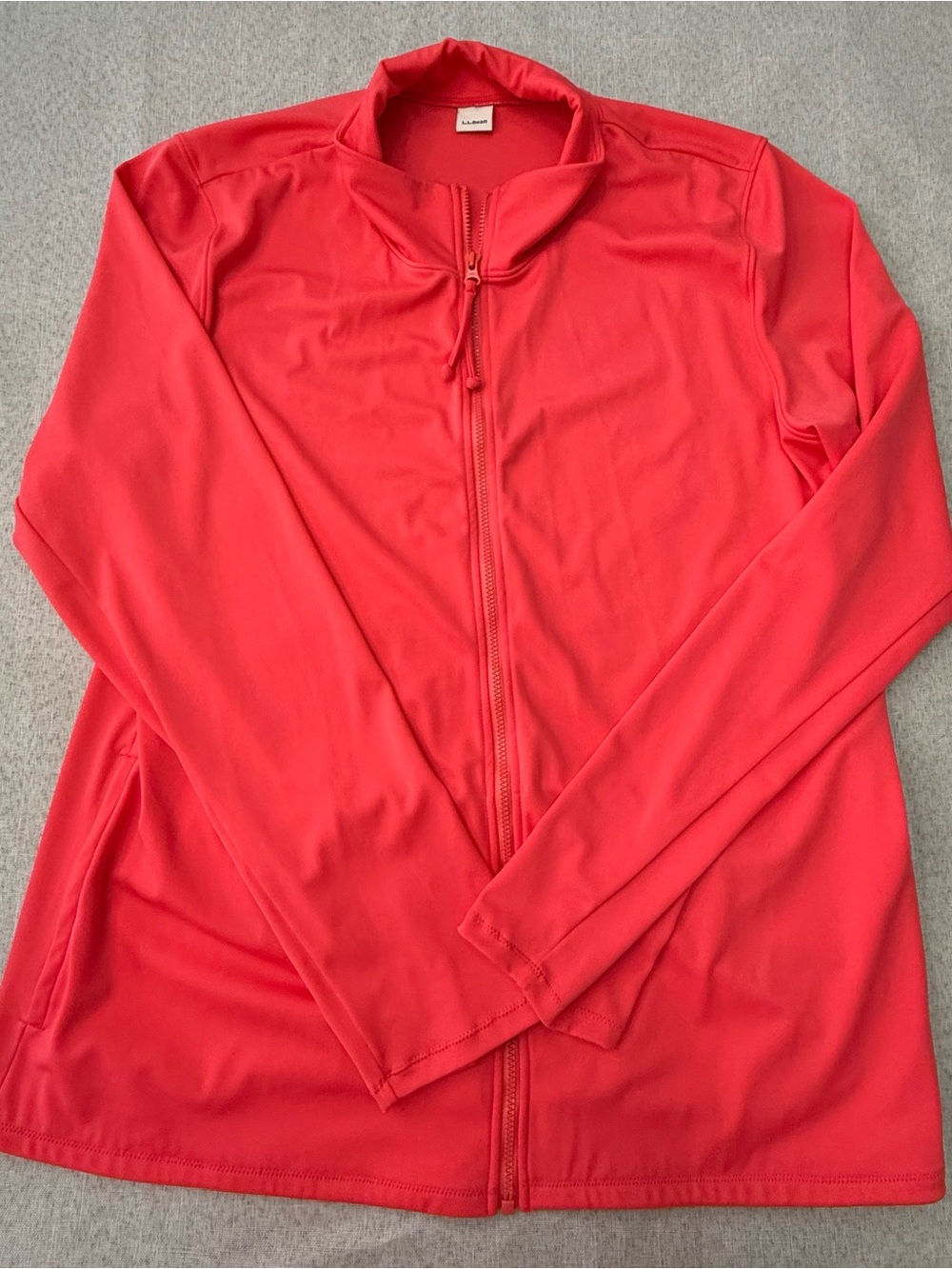 L.L. Bean Coral Zip-Up Pullover